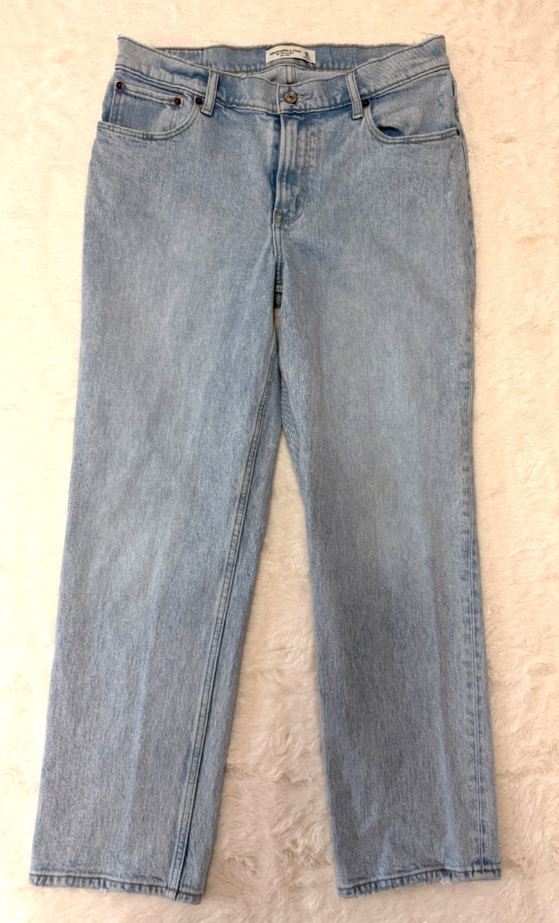 Abercrombie & Fitch Jeans Womens 10 30 Light Wash 90s Relaxed Low Rise Straight